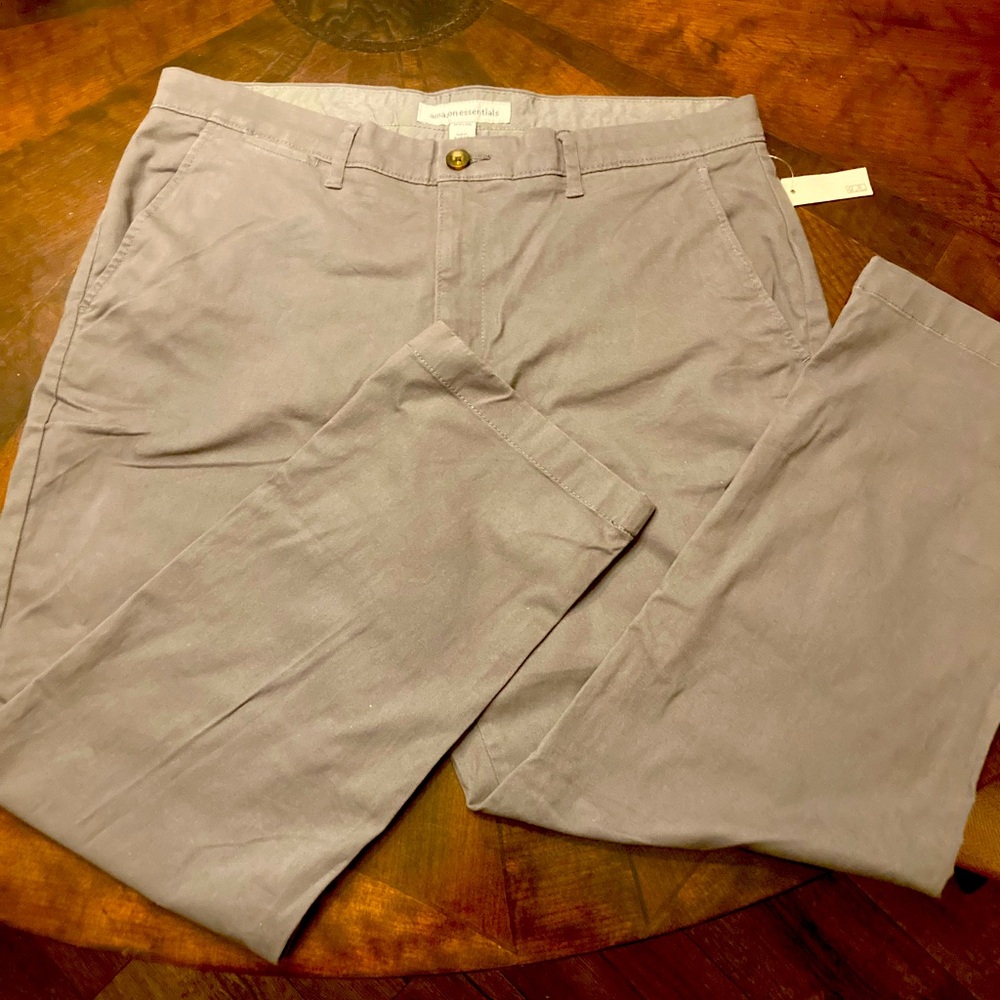 Men's Dark Gray Pants Amazon Essentials athletic 36W X 28L NWT